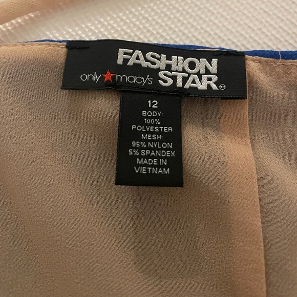 Fashion Star Blue Maxi Dress with Split Front Pocket| Size 12| Wedding Guest - Picture 2 of 6